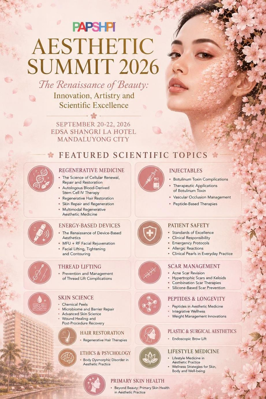 PAPSHPI Aesthetic Summit 2026 — Featured Scientific Topics poster